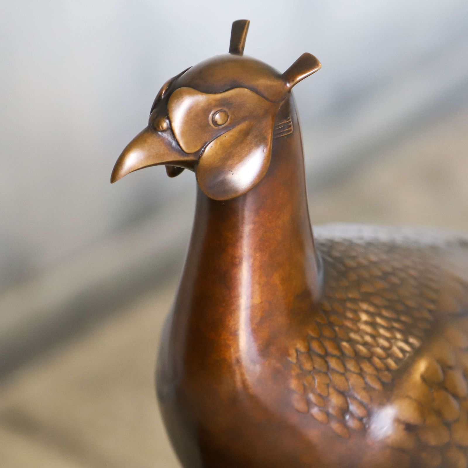 Art Bronze Pheasant Sculpture By David Norris Frss, Limited Edition 1/9, Lost‑Wax Cast photo