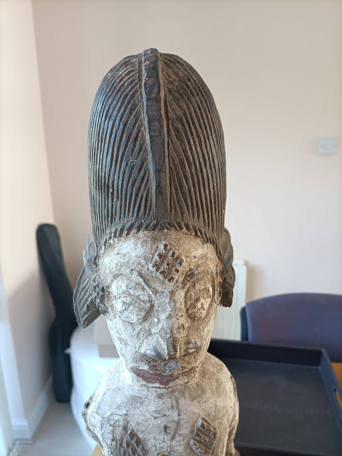 Igbo Alusi Carved Wood Shrine Figure ., 1940s photo furniture