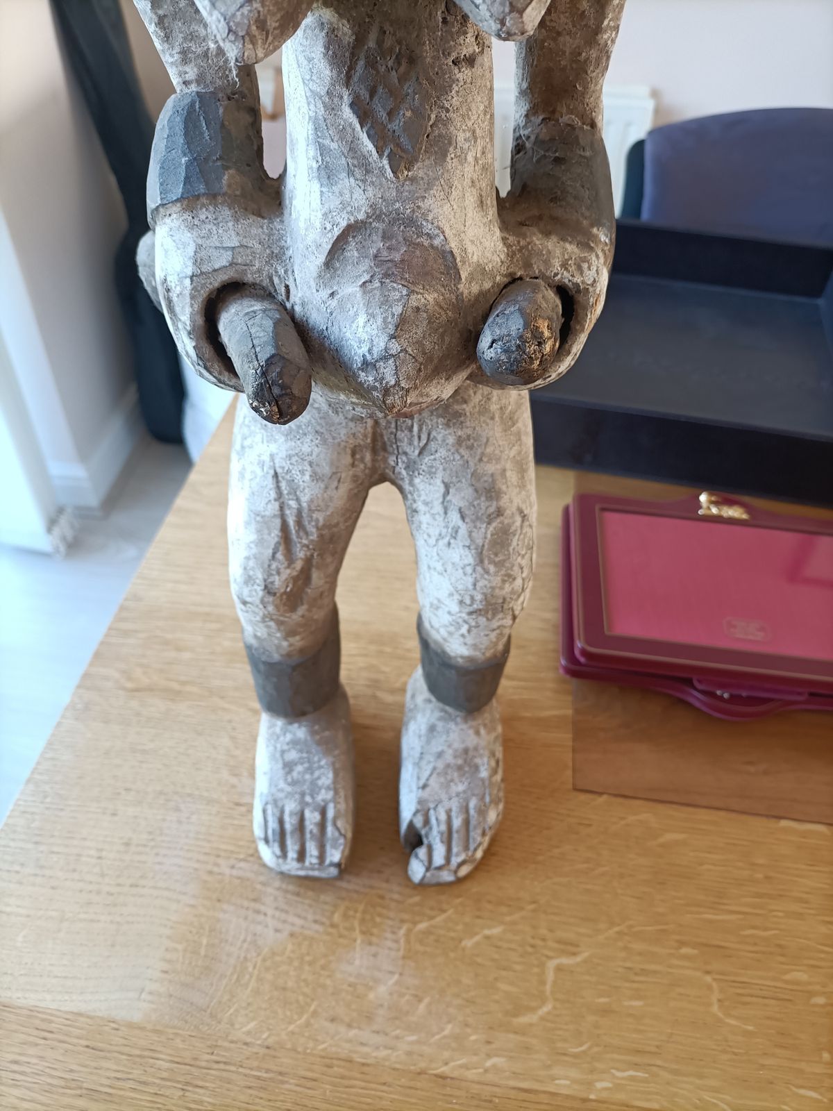 Igbo Alusi Carved Wood Shrine Figure ., 1940s photo for sale