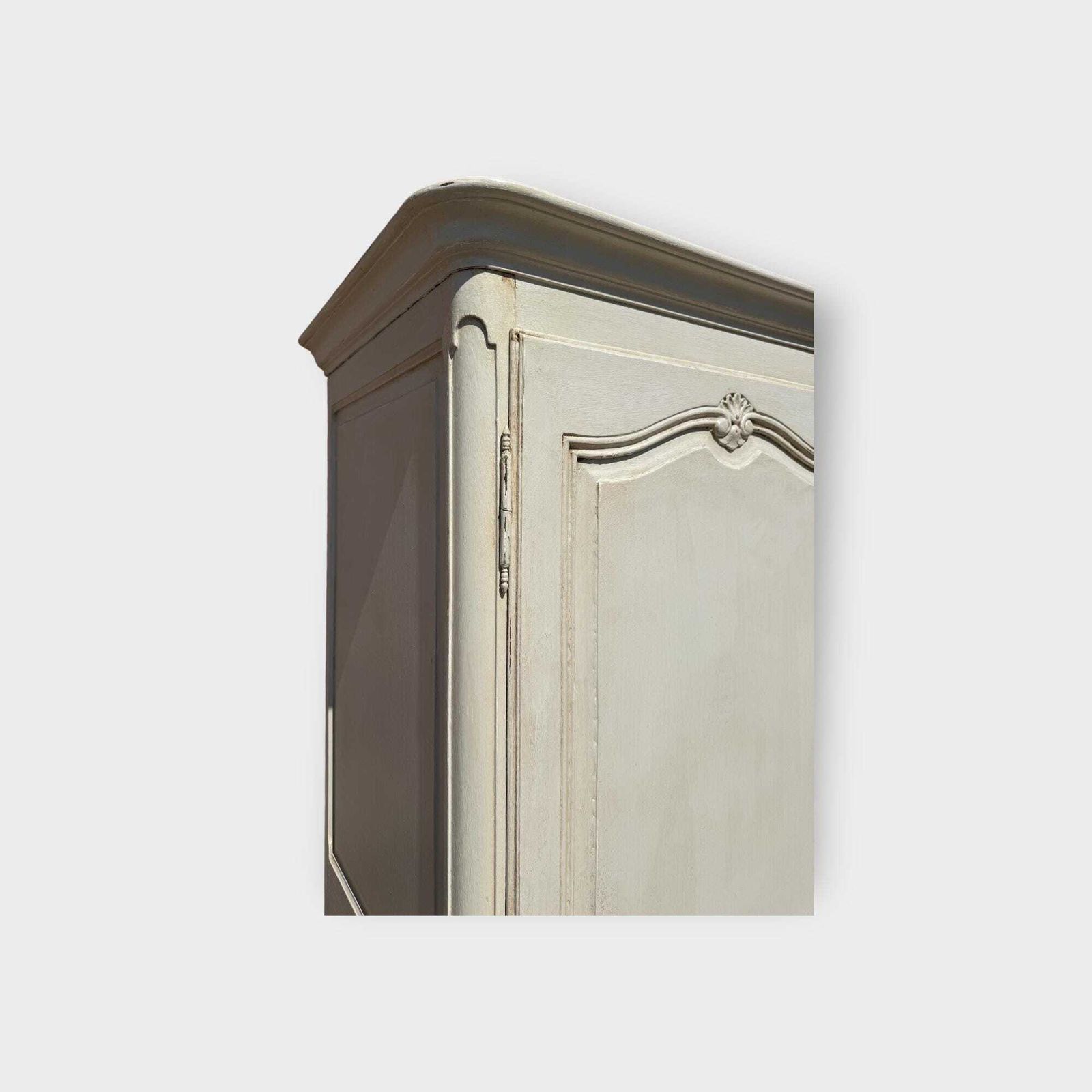 Vintage French Large Painted Armoire 2 Door Wardrobe Breakdown Wardrobe For Easy Access photo Furniture