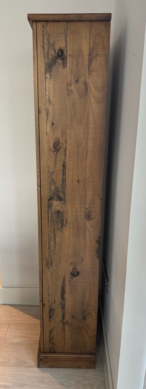 Rustic Solid Wood Living Room Suite — Apothecary Tv Cabinet + Matching Tall Bookcase photo 590.0