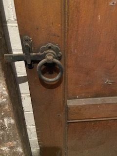Antique Solid Wood Door With Original Iron Hardware photo furniture