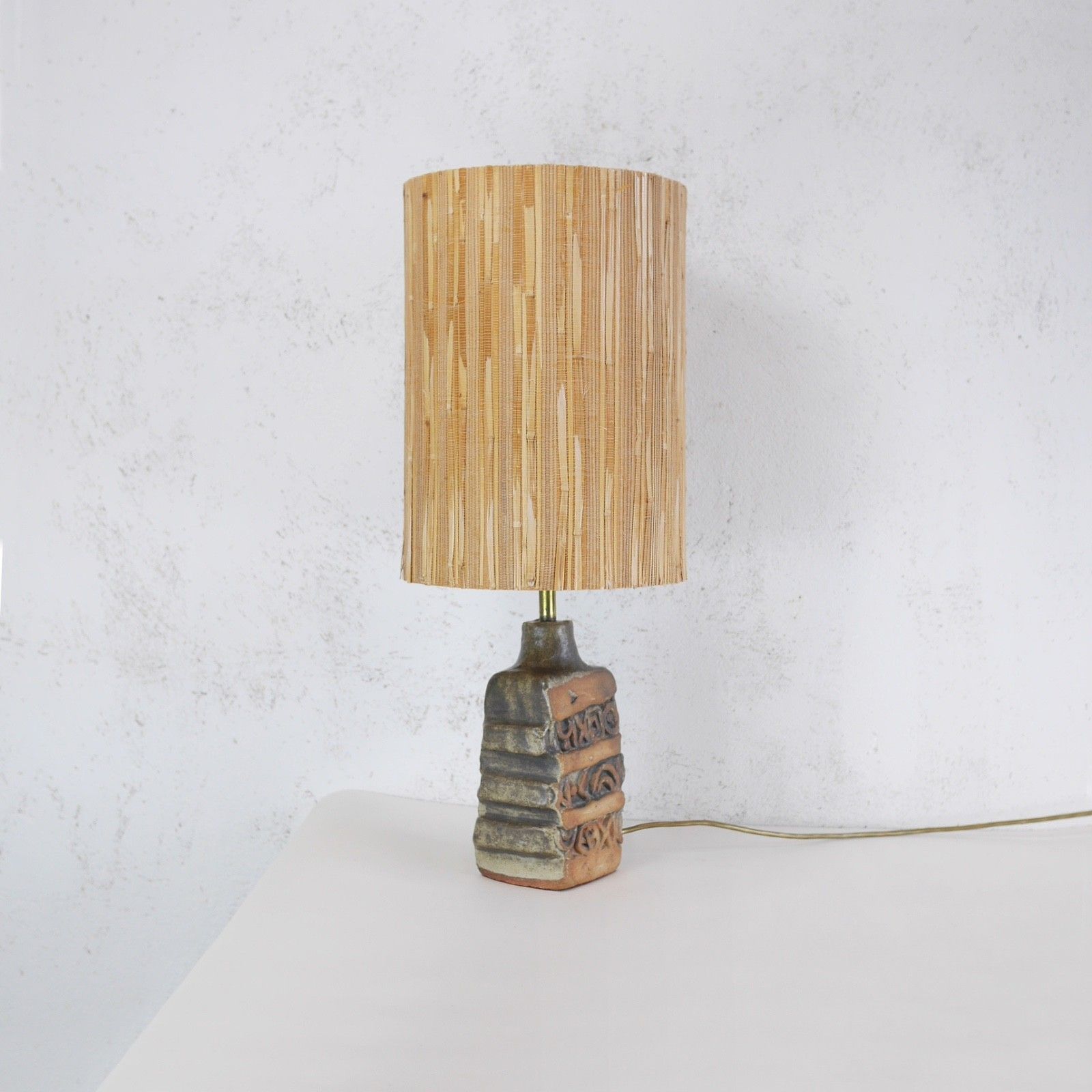Vintage Mid Century Abstract Brutalist Studio Pottery Lamp Bernard Rooke #103155 photo 310.0