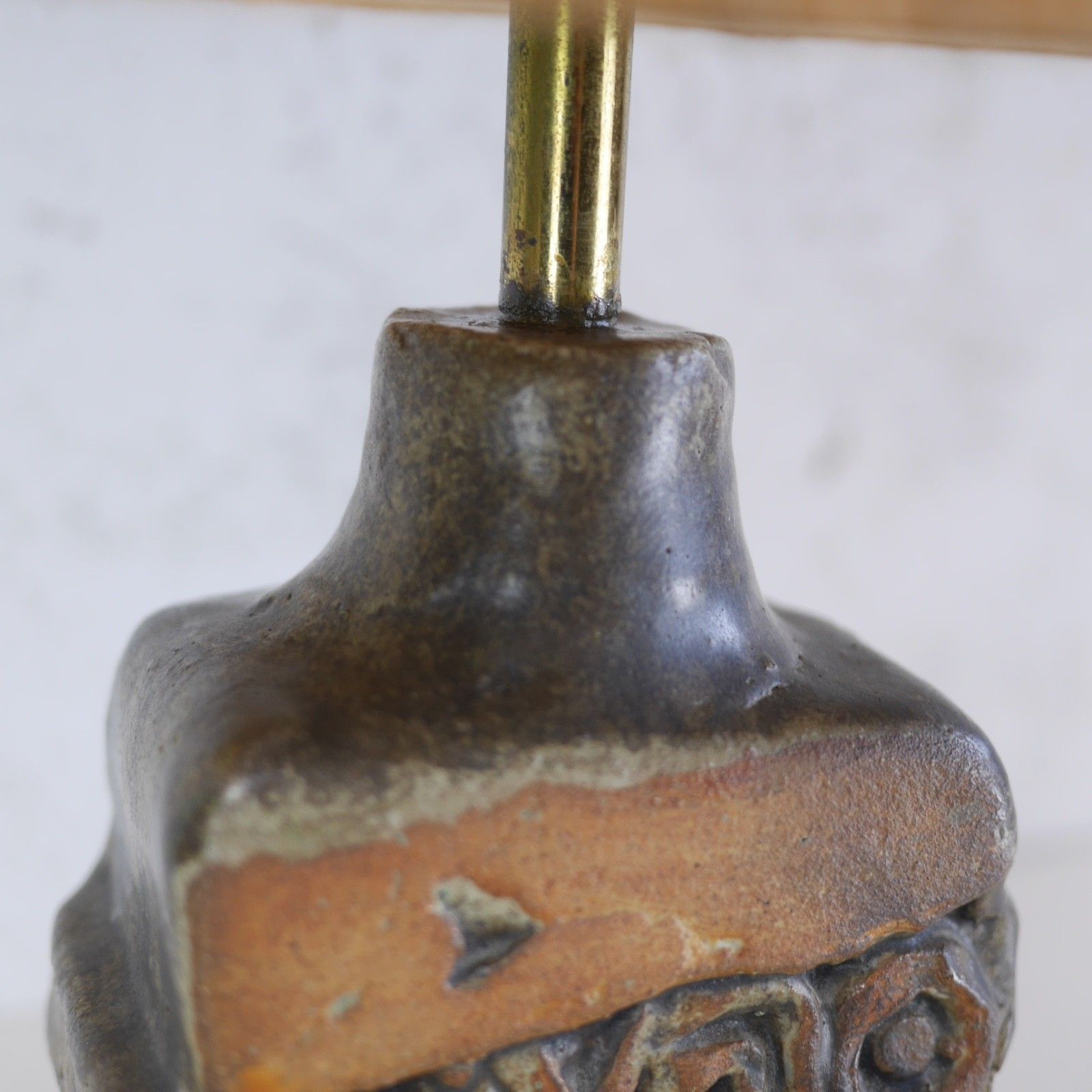 Lighting Vintage Mid Century Abstract Brutalist Studio Pottery Lamp Bernard Rooke #103155 photo