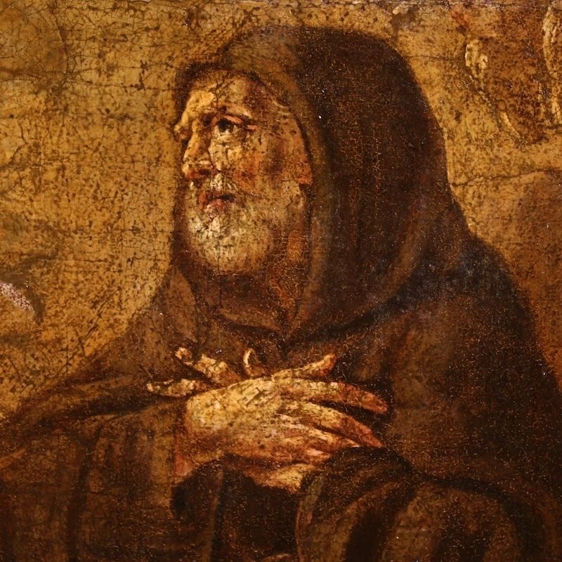 Tableau italien d'époque, Saint François de Paule, XVIIe siècle photo buy