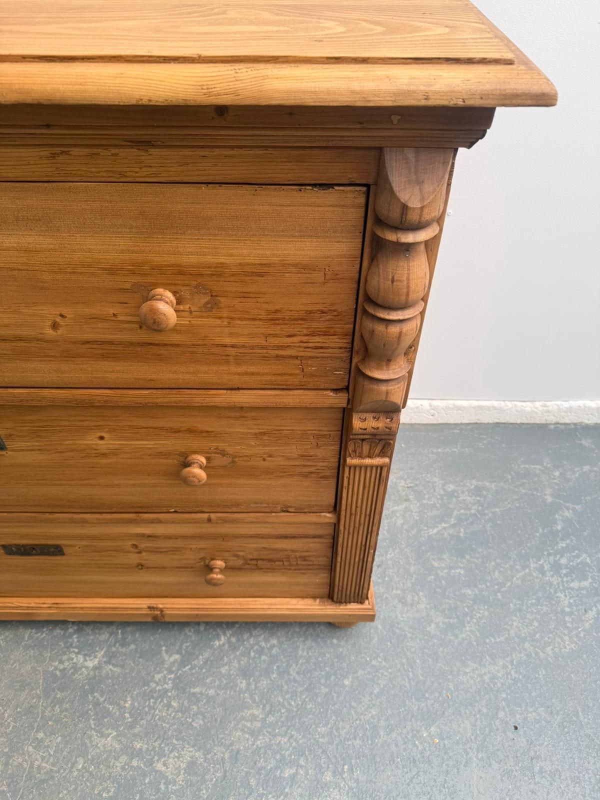 An Early Victorian Pine Hungarian Waxed 3 Drawer Chest Of Drawers photo 795.0