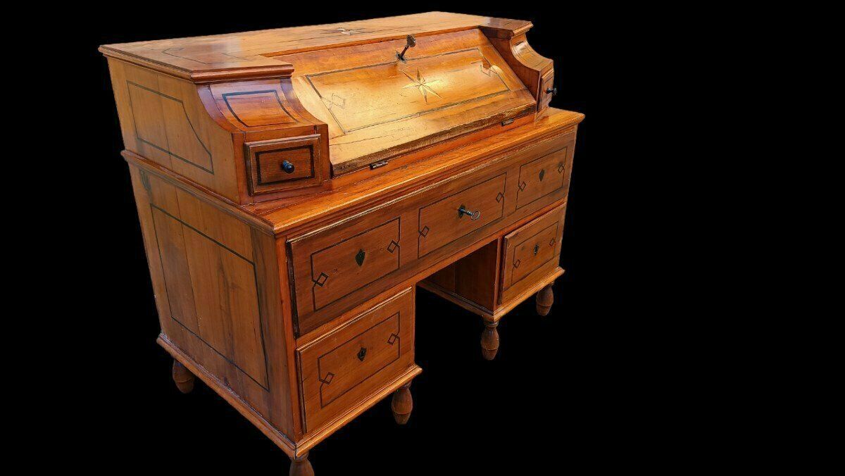 Inlaid Folding Desk From The End Of The 18th Century photo for sale