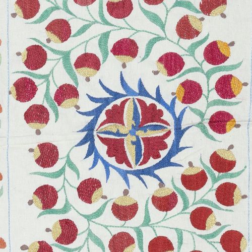 24x30 In Modern Embroidered Wall Hanging. Pomegranate Tree Design Tablecloth photo 136.0