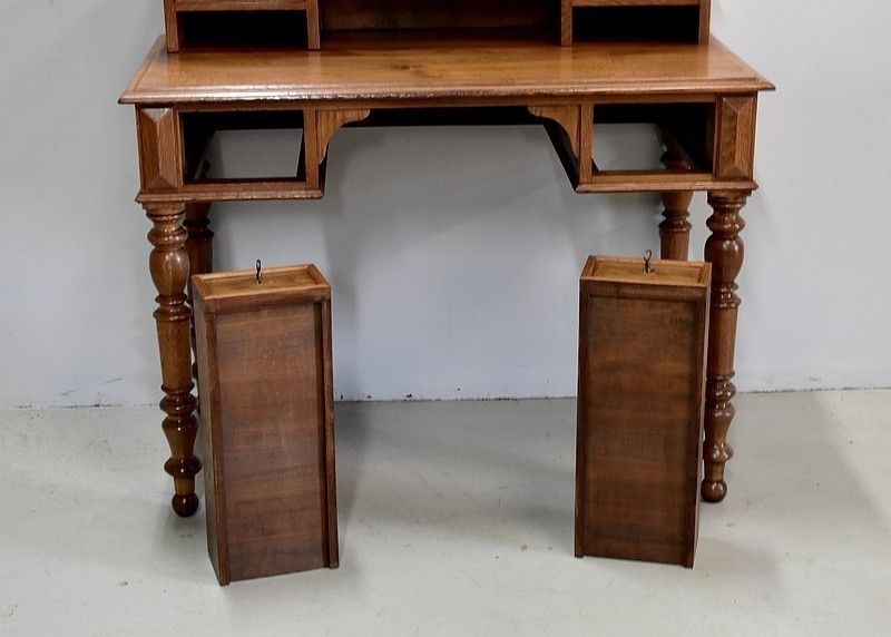 photo furniture Office Gradin Louis Philippe Oak 19th