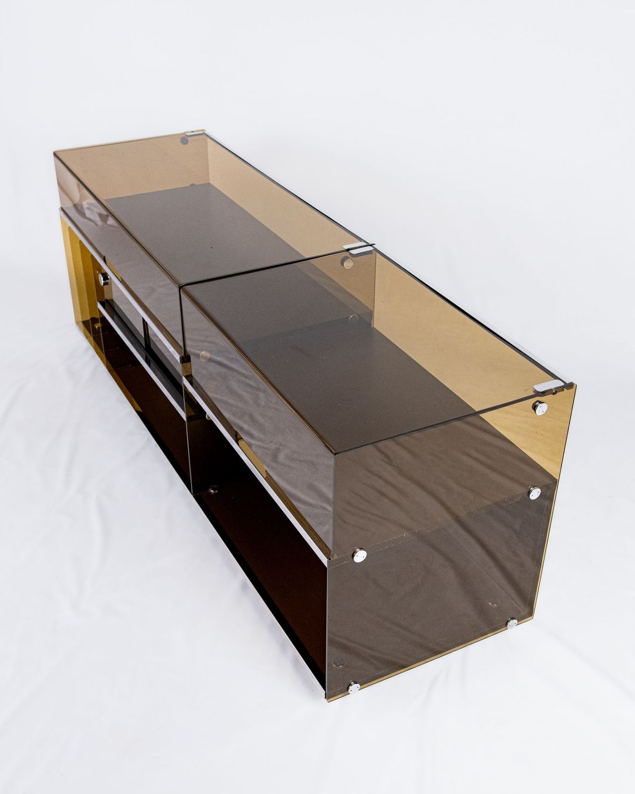 Hi Fi Sideboard In Smoked Plexiglas, Made In France, 1970s photo buy