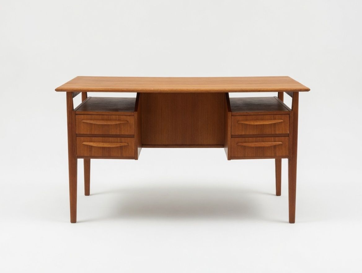Teak Desk By Gunner Nielsen For Tibergaard, 1960s. photo Furniture