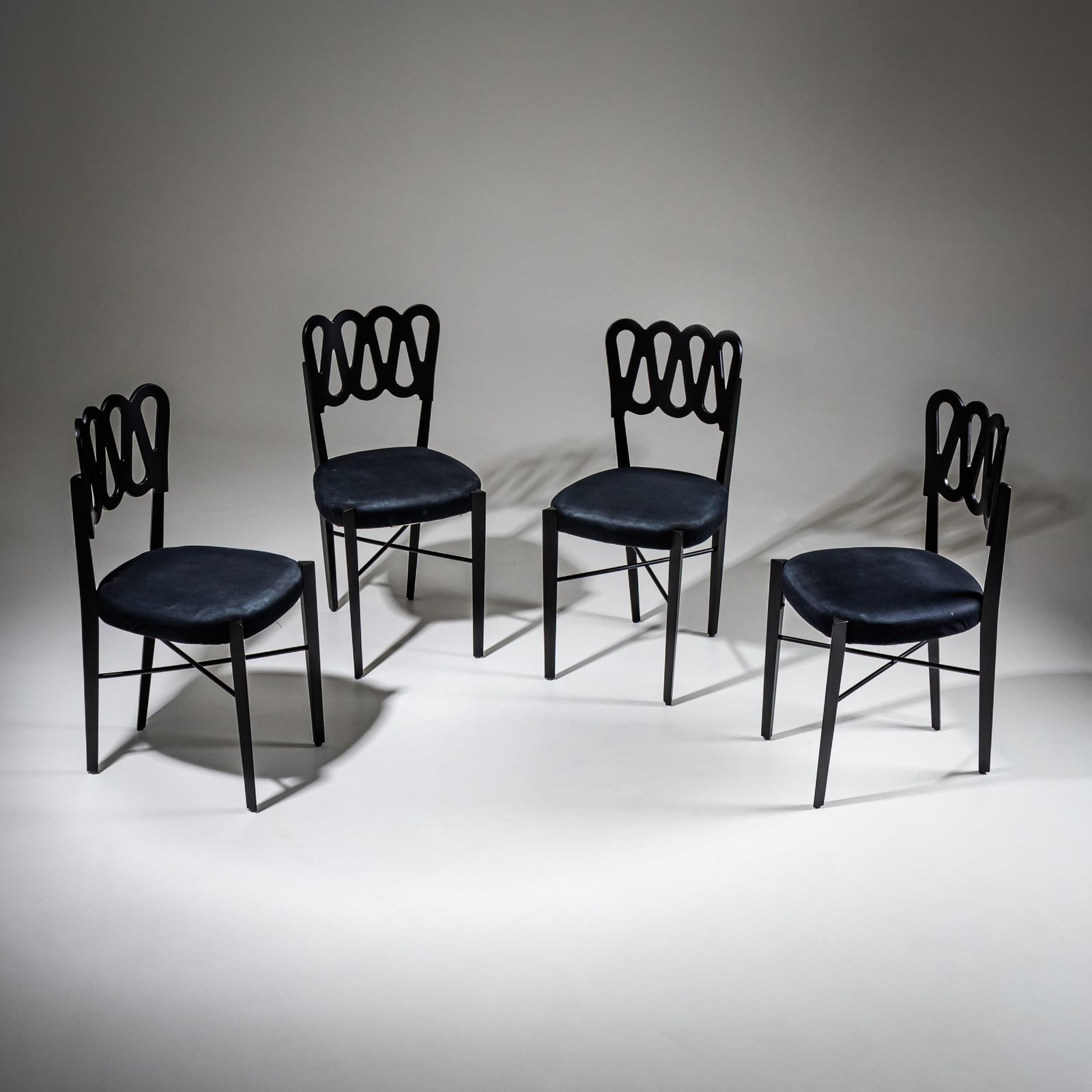 Set Van Vier Eetkamerstoelen, Model G6g Van Gio Ponti Voor Montina, Italië, 1969 photo for sale