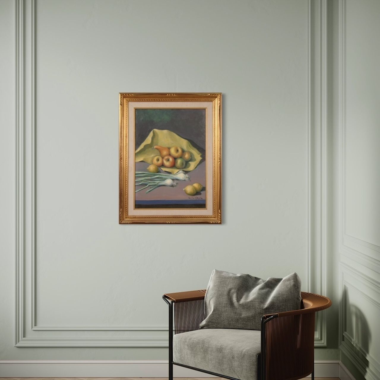 Nature morte des années 1940, par Valentino Ghiglia photo Art