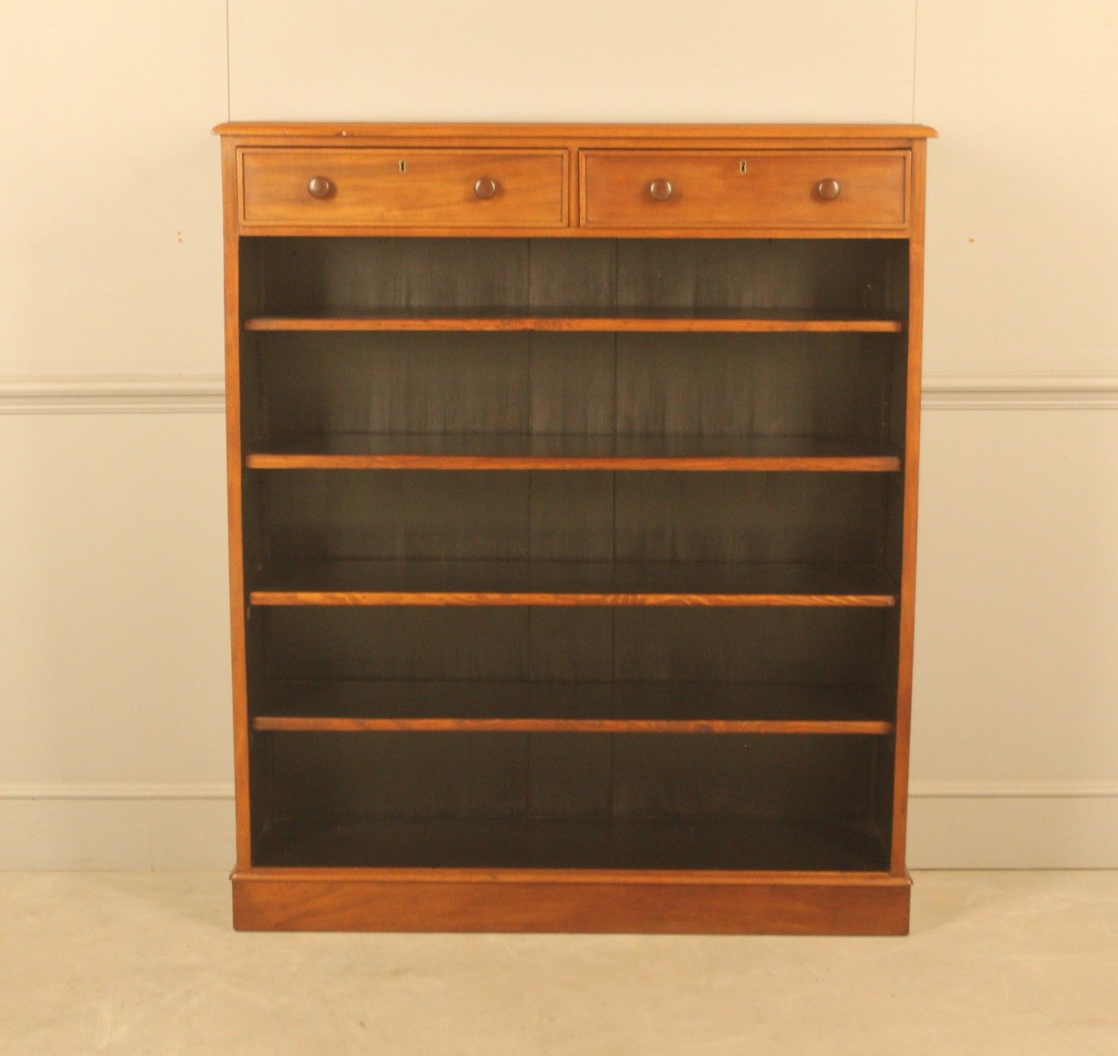 A Handsome 19th‑Century Mahogany Tall Open Bookcase photo Furniture