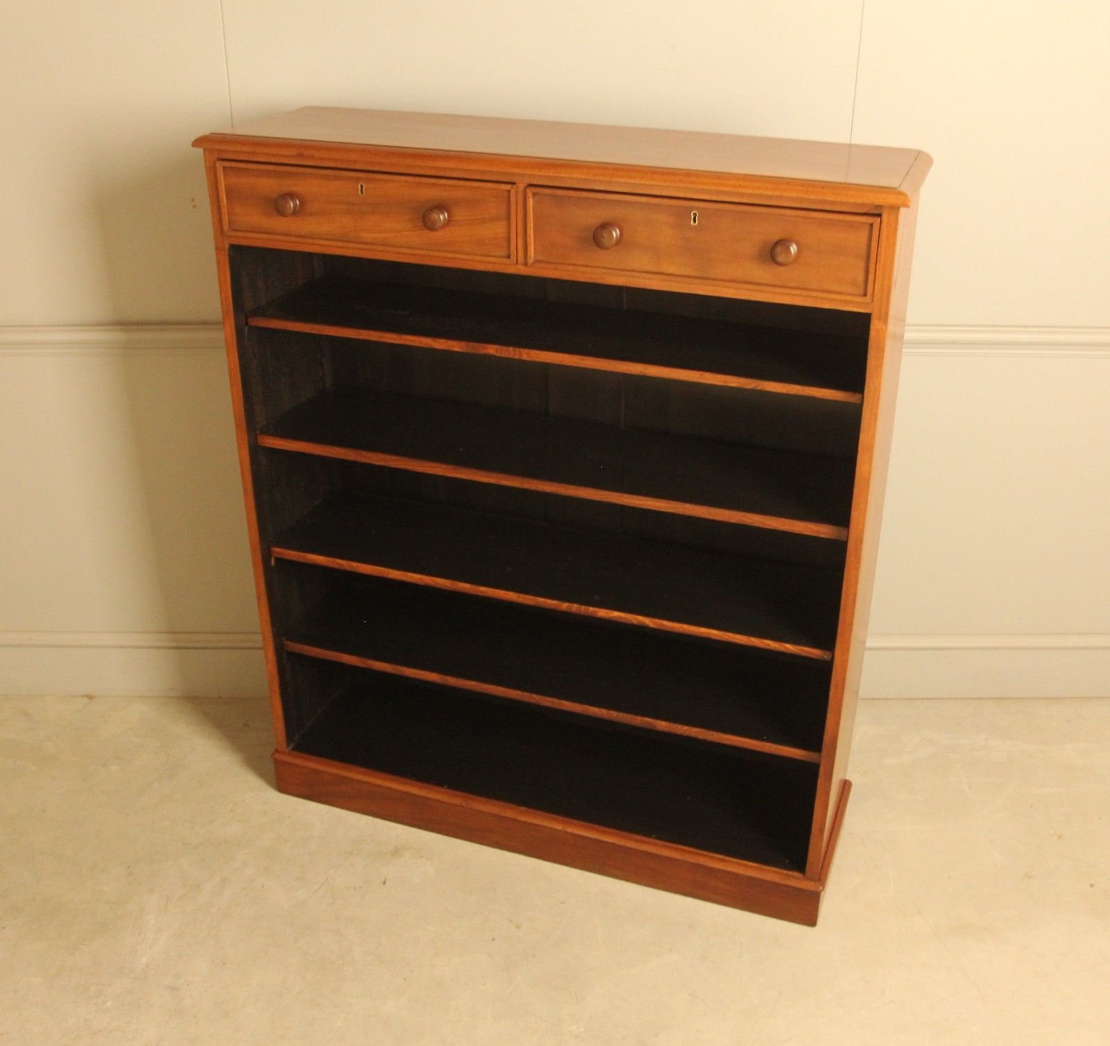 A Handsome 19th‑Century Mahogany Tall Open Bookcase photo vinterior