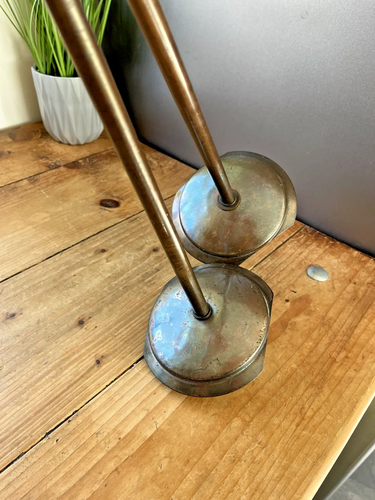 photo furniture Art Deco Copper Falks Light Fitting Ceiling Pole For Opaline Chapel Church Shade