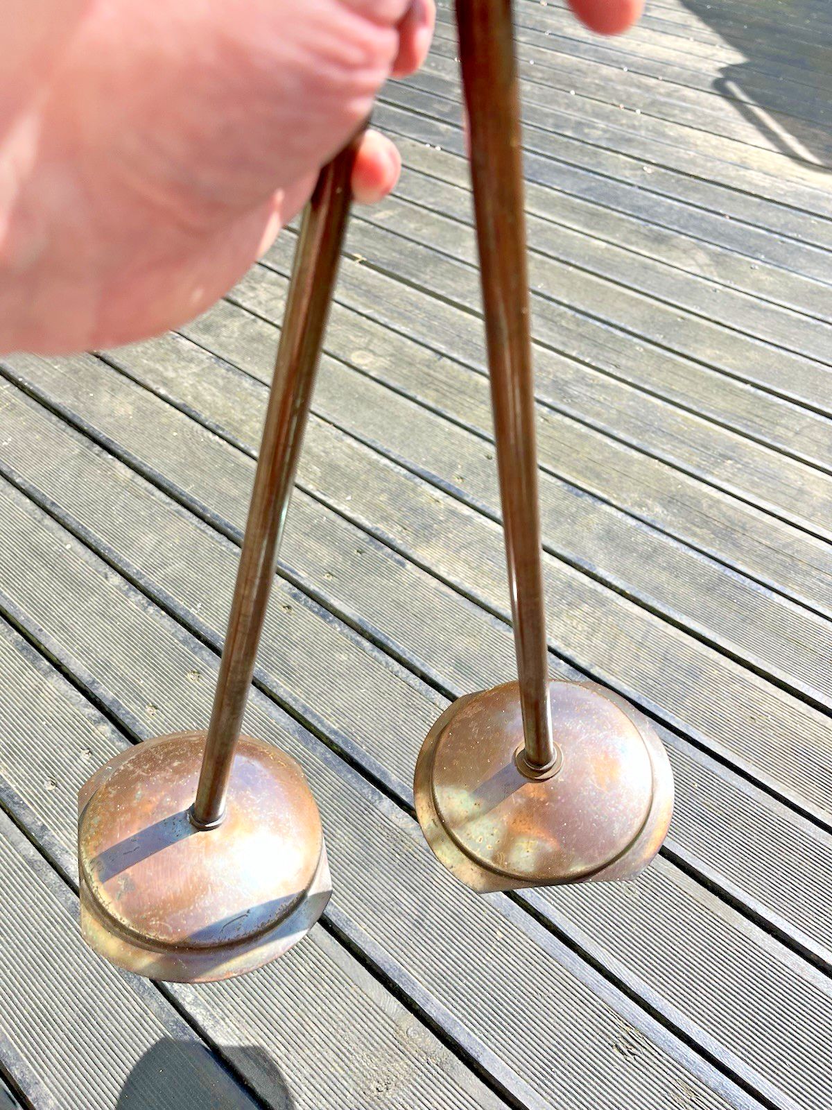photo for sale Art Deco Copper Falks Light Fitting Ceiling Pole For Opaline Chapel Church Shade