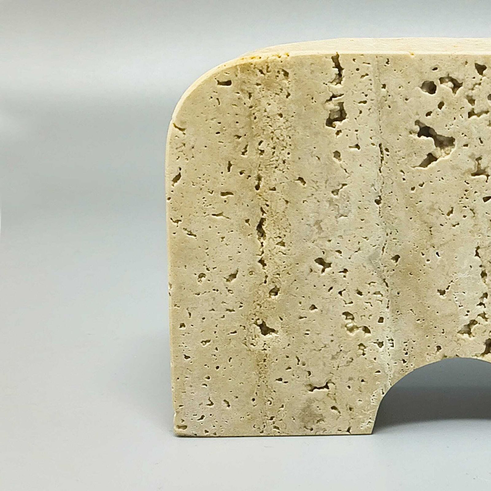 1970s Original Travertine Elephant Sculpture By Enzo Mari For F.Lli Mannelli photo buy