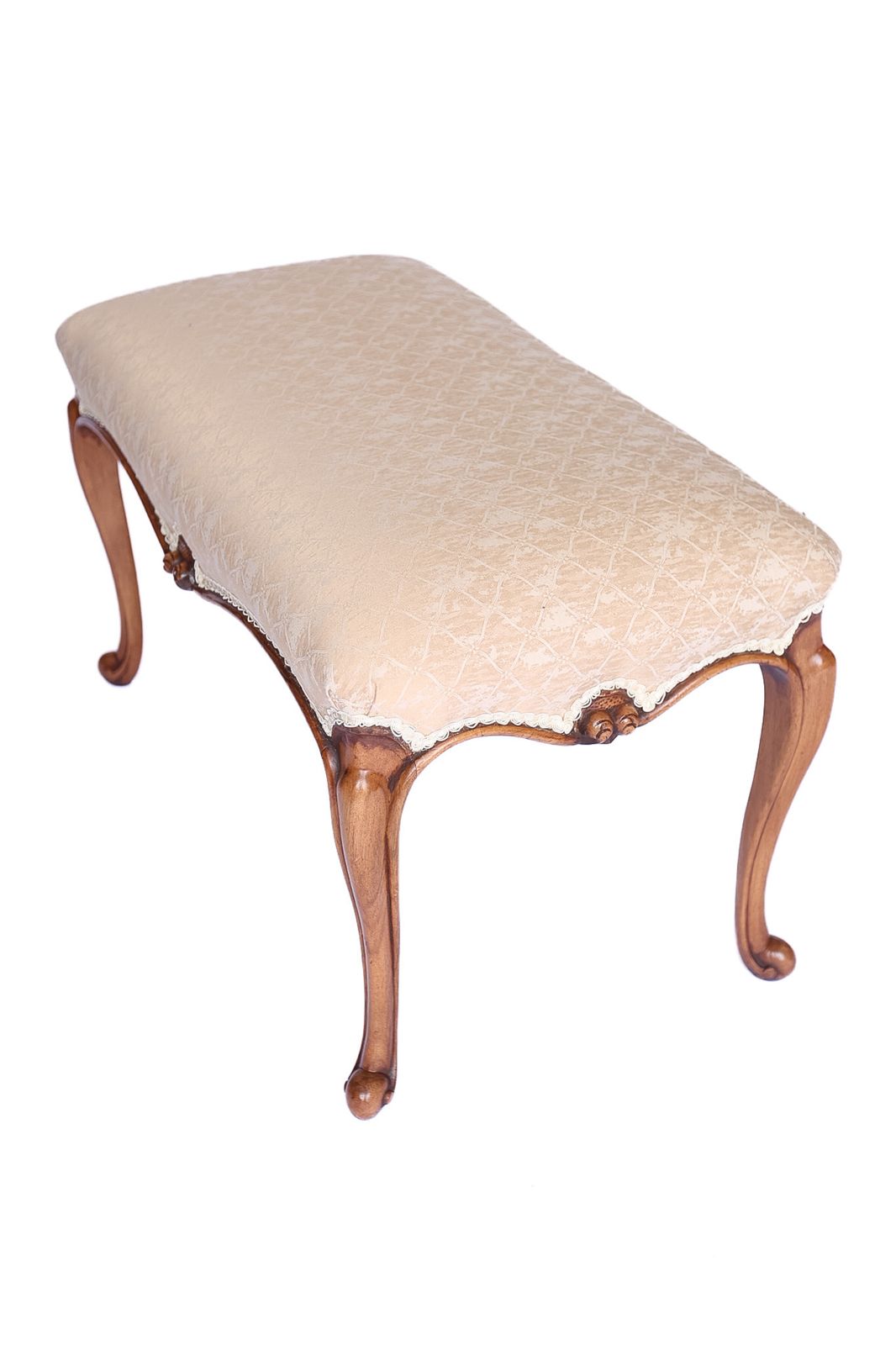 Victorian Walnut & Carved  Window Seat photo Furniture