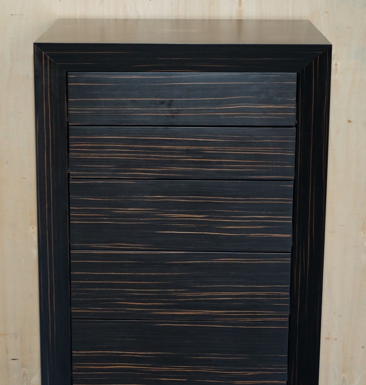Luxury Designer Kenzo Takada Macassar Ebony Tallboy Chest Of Soft Close Drawers photo for sale