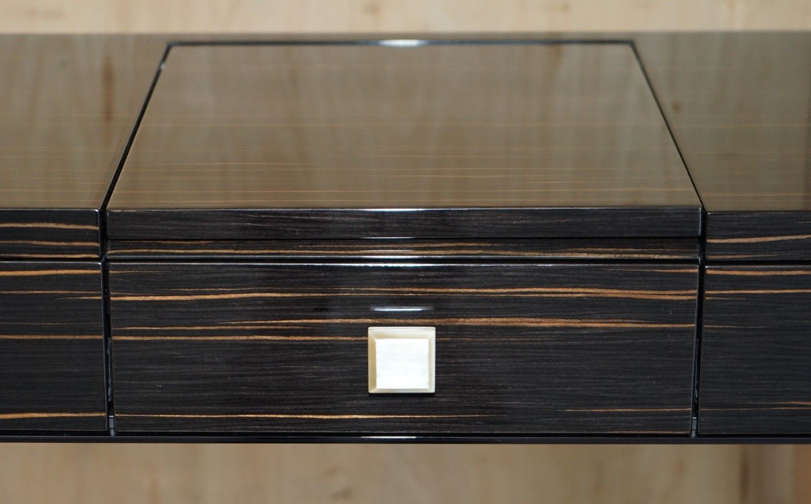 Fendi Casa Italy Macassar Ebony Nascondino Dressing Table & Stool photo 8950.0