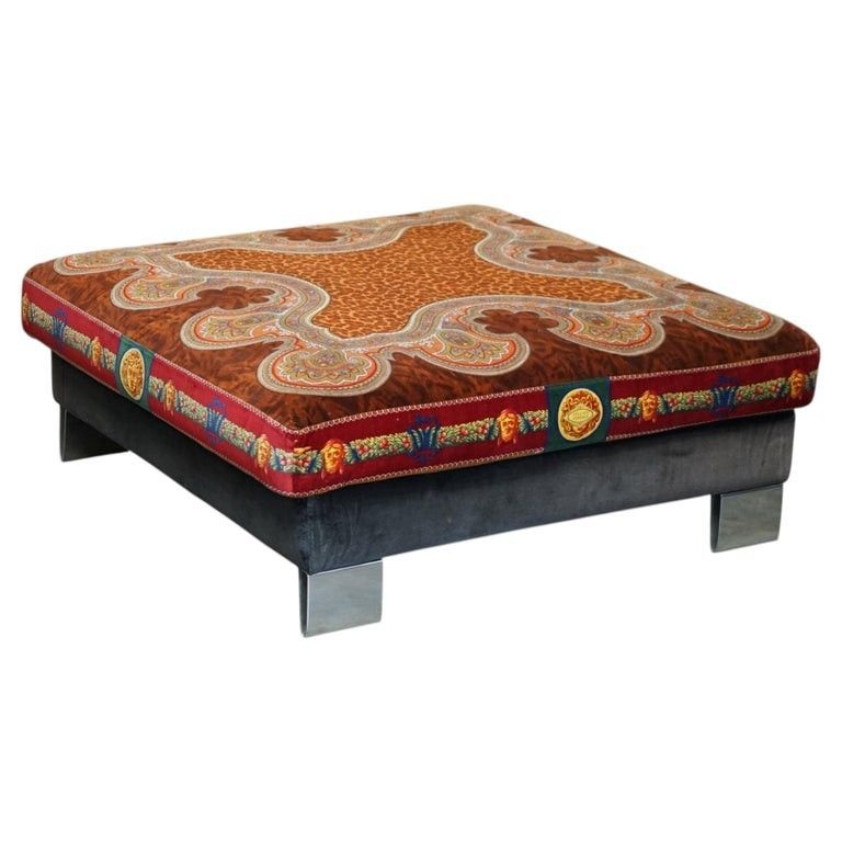 £9,000 Versace Italy 2003 Ilian Rachov Designed Ottoman Footstool Part Of Suite