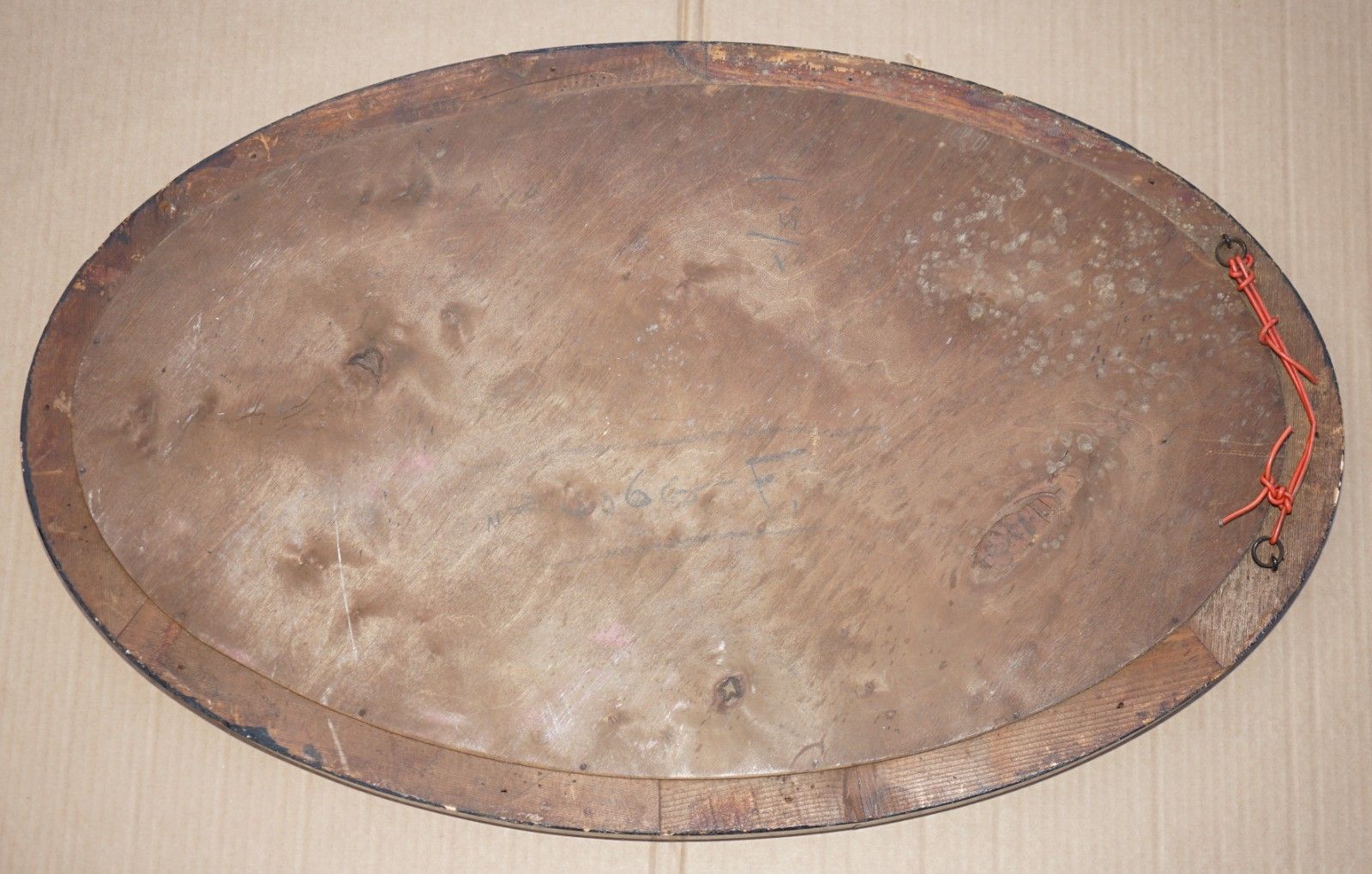 photo furniture Stunning Antique Victorian Hand Carved Flamed Mahogany Framed Oval Mirror