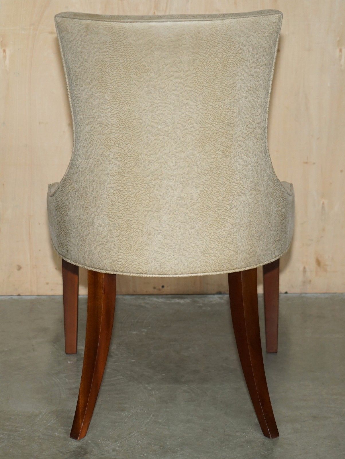 photo vintage Eight Tim Gosling Designer Faux Shagreen Upholstered Suede Feel Dining Chairs