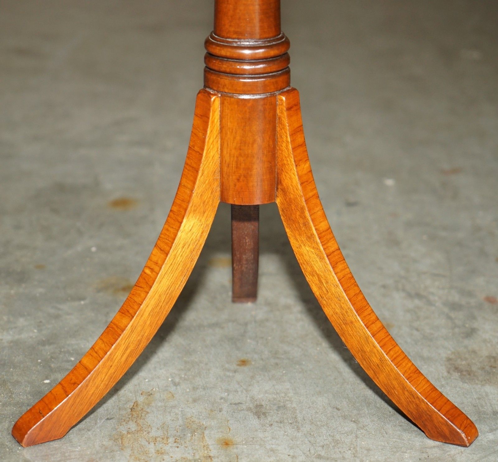 Furniture Pair Of Fully Restored Flamed Mahogany Pollard Oak Round Tripod Side End Tables photo