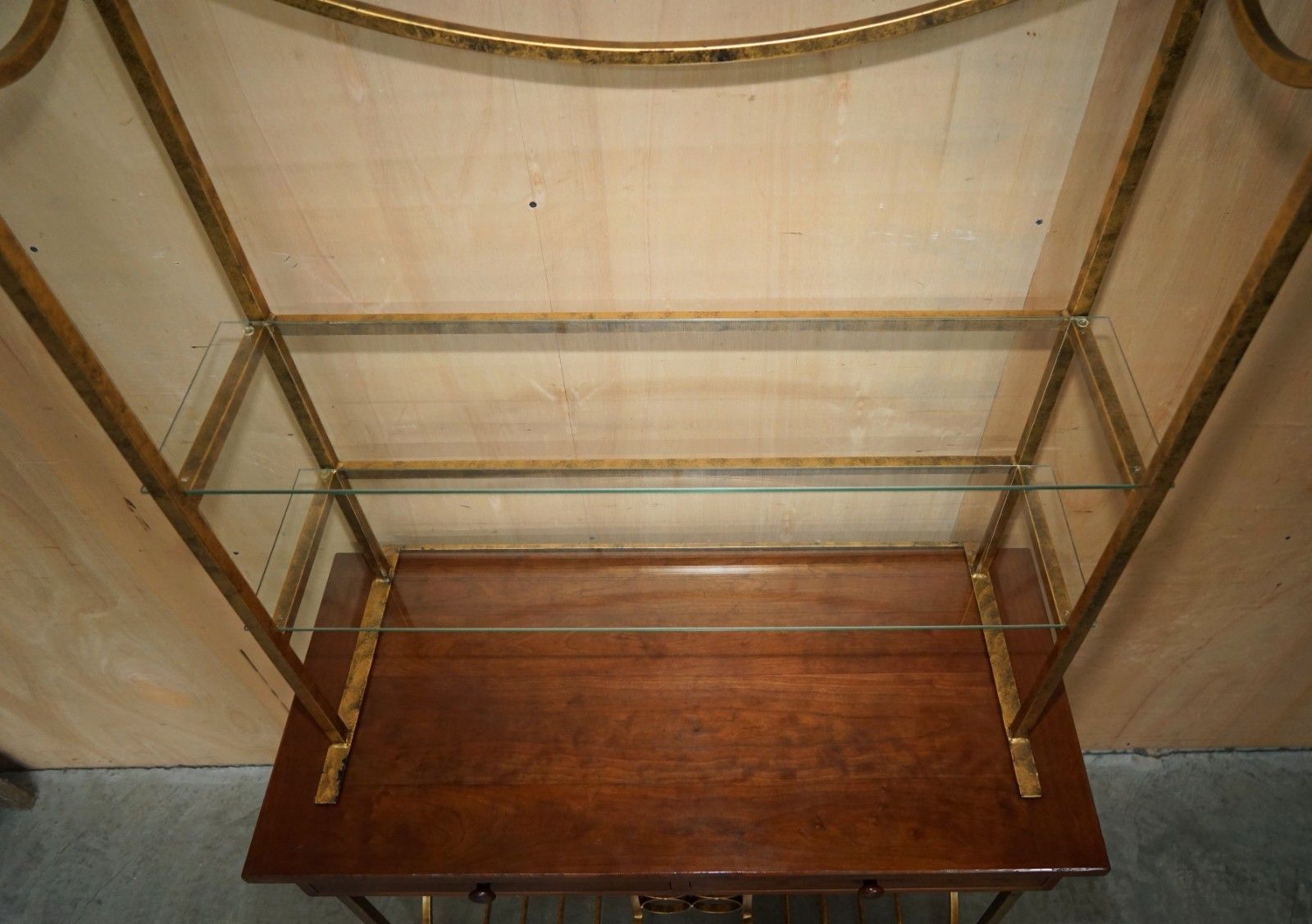 Furniture Stunning American Mid Century Modern Circa 1960's Mahogany & Brass Dry Bar photo