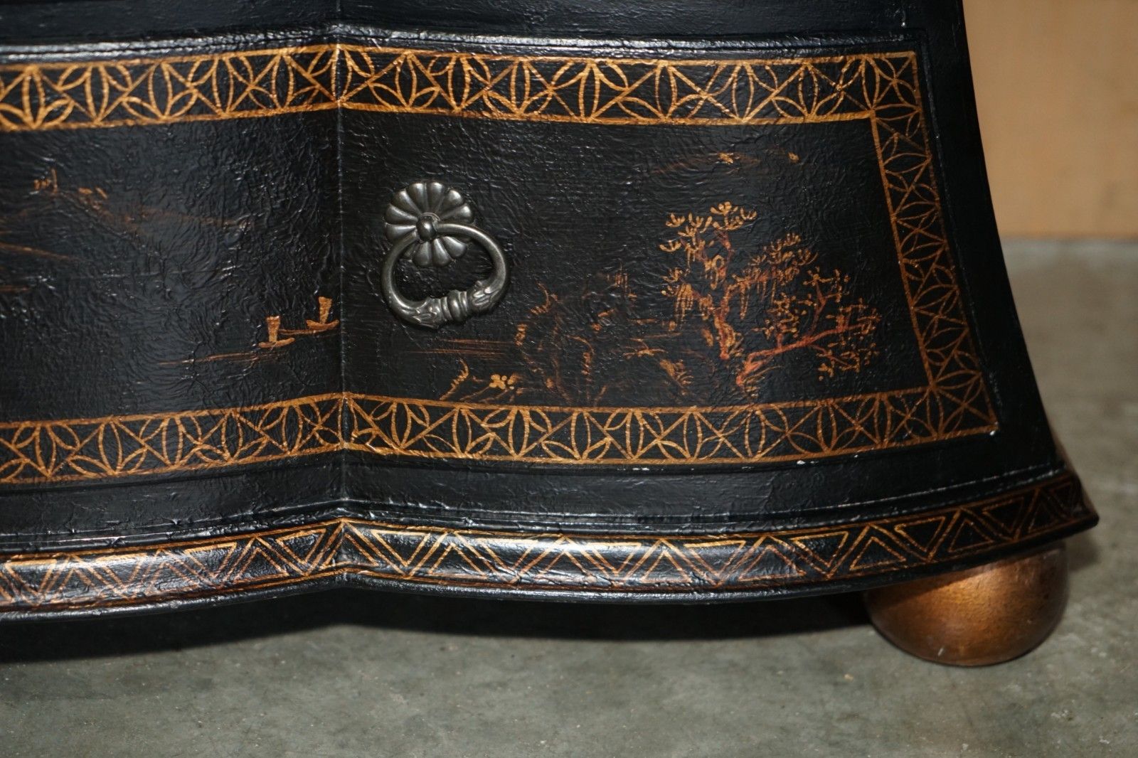 photo for sale Sublime Antique Style Chinese Chinoiserie Painted & Lacquered Chest Of Drawers