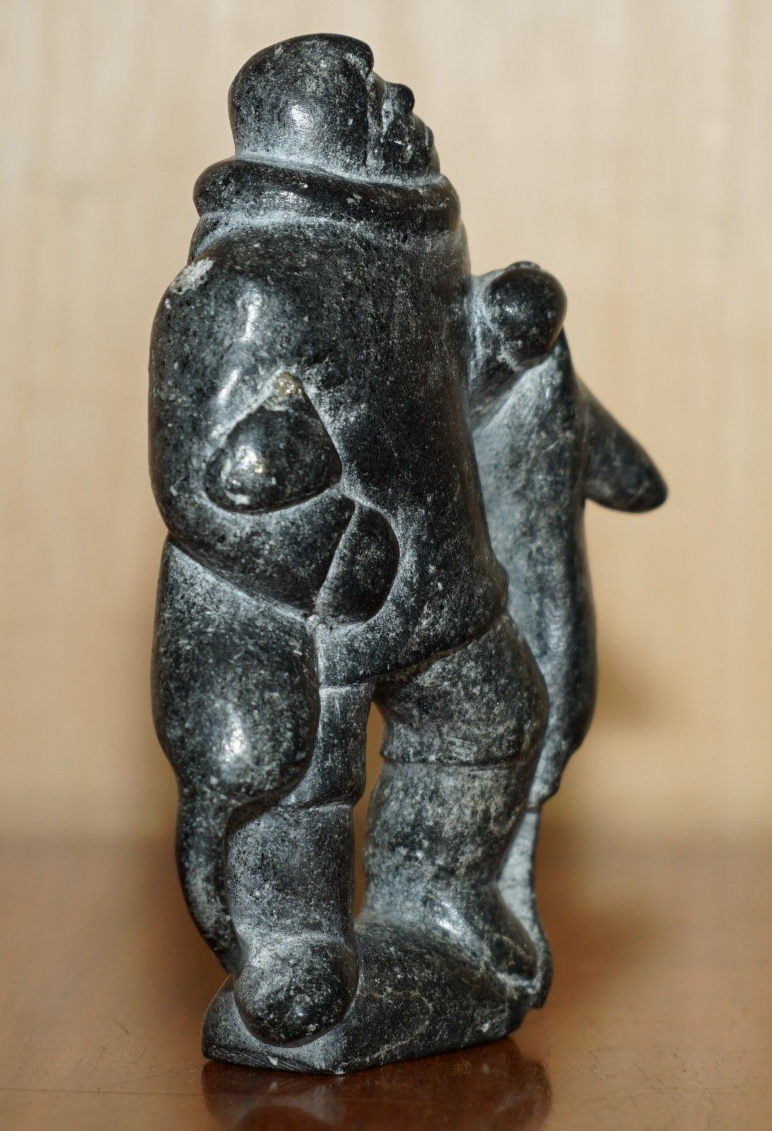 Fine Joanassie Smith Signed Serial Numbered Inuit Eskimo Hunter Soapstone Statue photo Art
