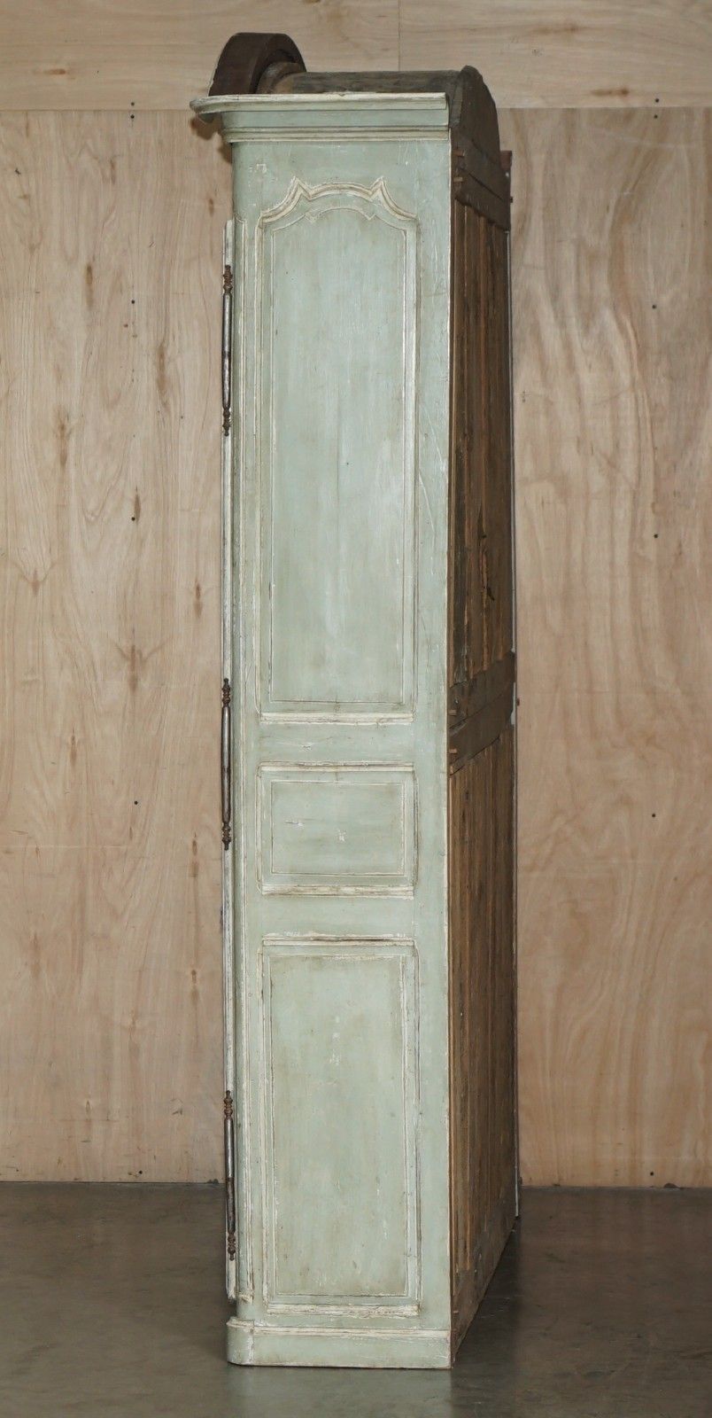 photo vintage Large Antique 1820 Louis XV Painted Armoire Bibliotheque Housekeepers Cupboard