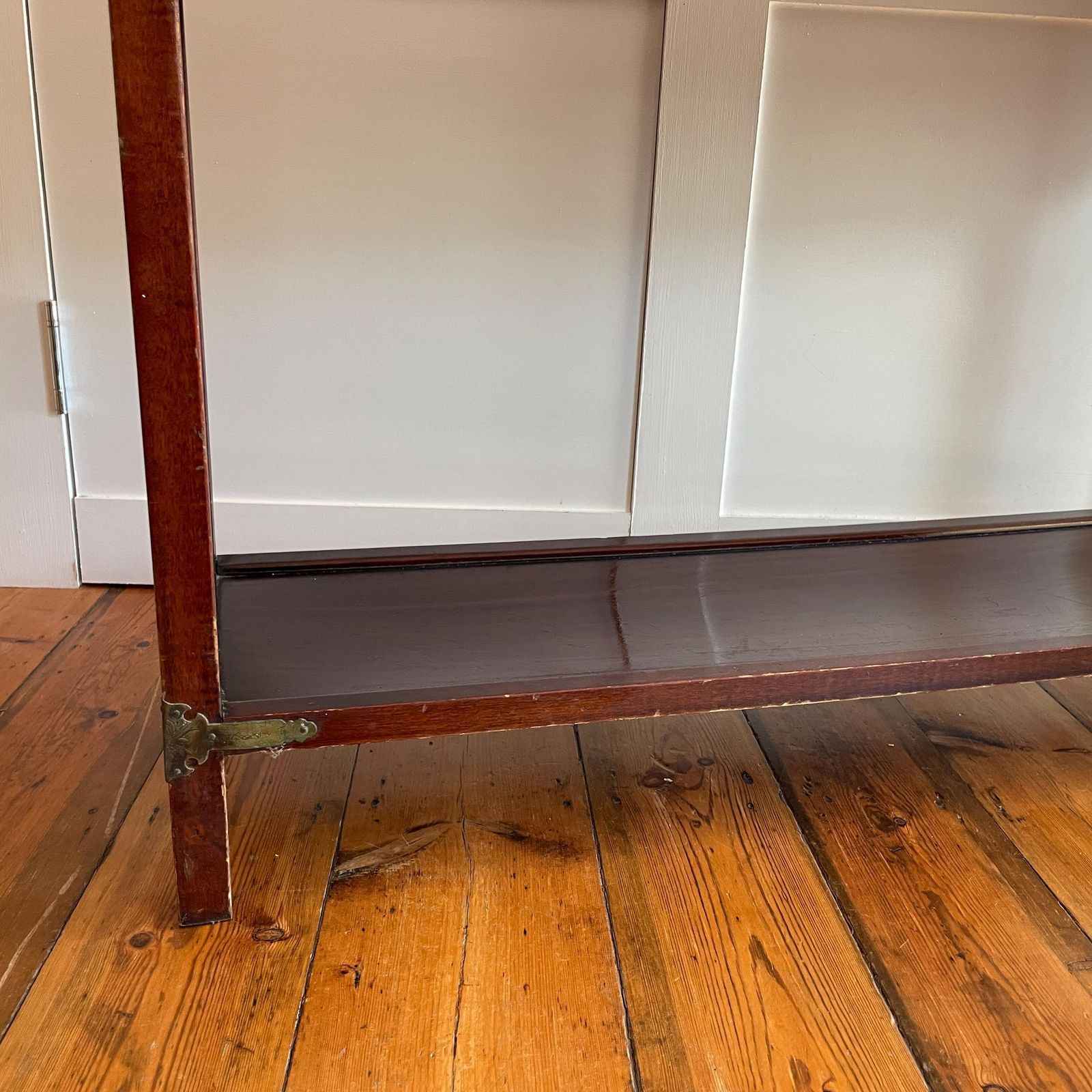 Chinese Console Table Wooden Brass 3 Drawer Oriental Hall Accent Stand Entryway Hallway Table photo vintage
