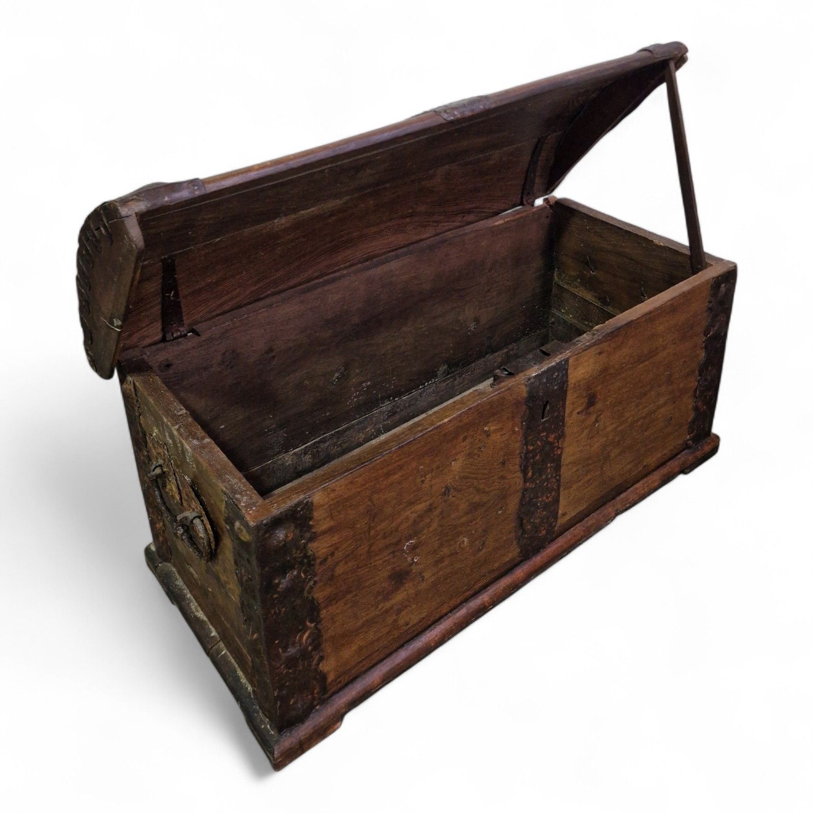 photo buy Continental Wooden Storage Chest Dome Top Rustic Coffer Blanket Box Large
