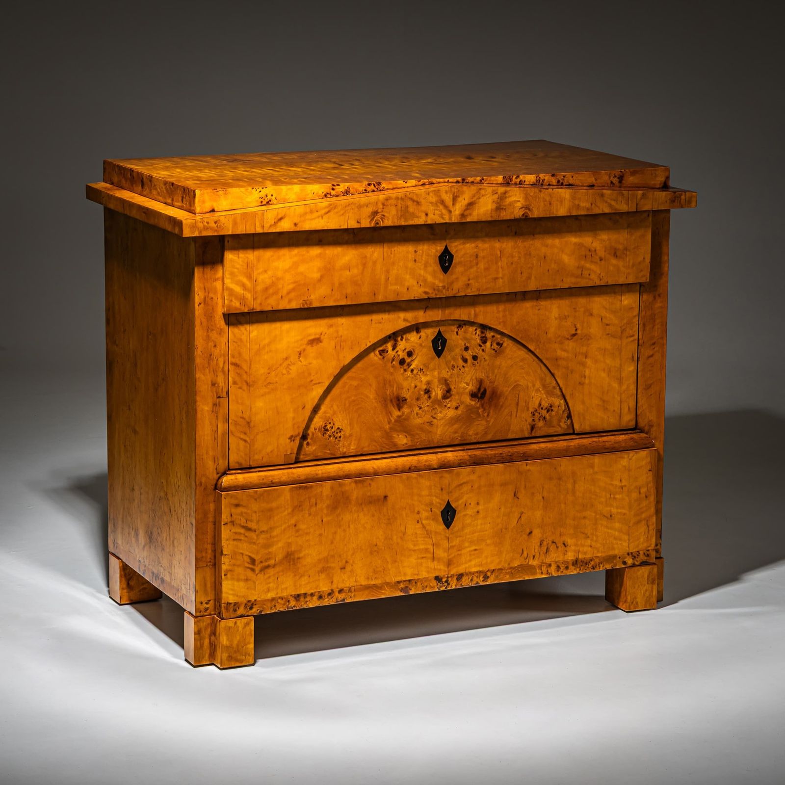 Biedermeier Chest Of Drawers In Birch, Northern Germany, Circa 1820 photo for sale