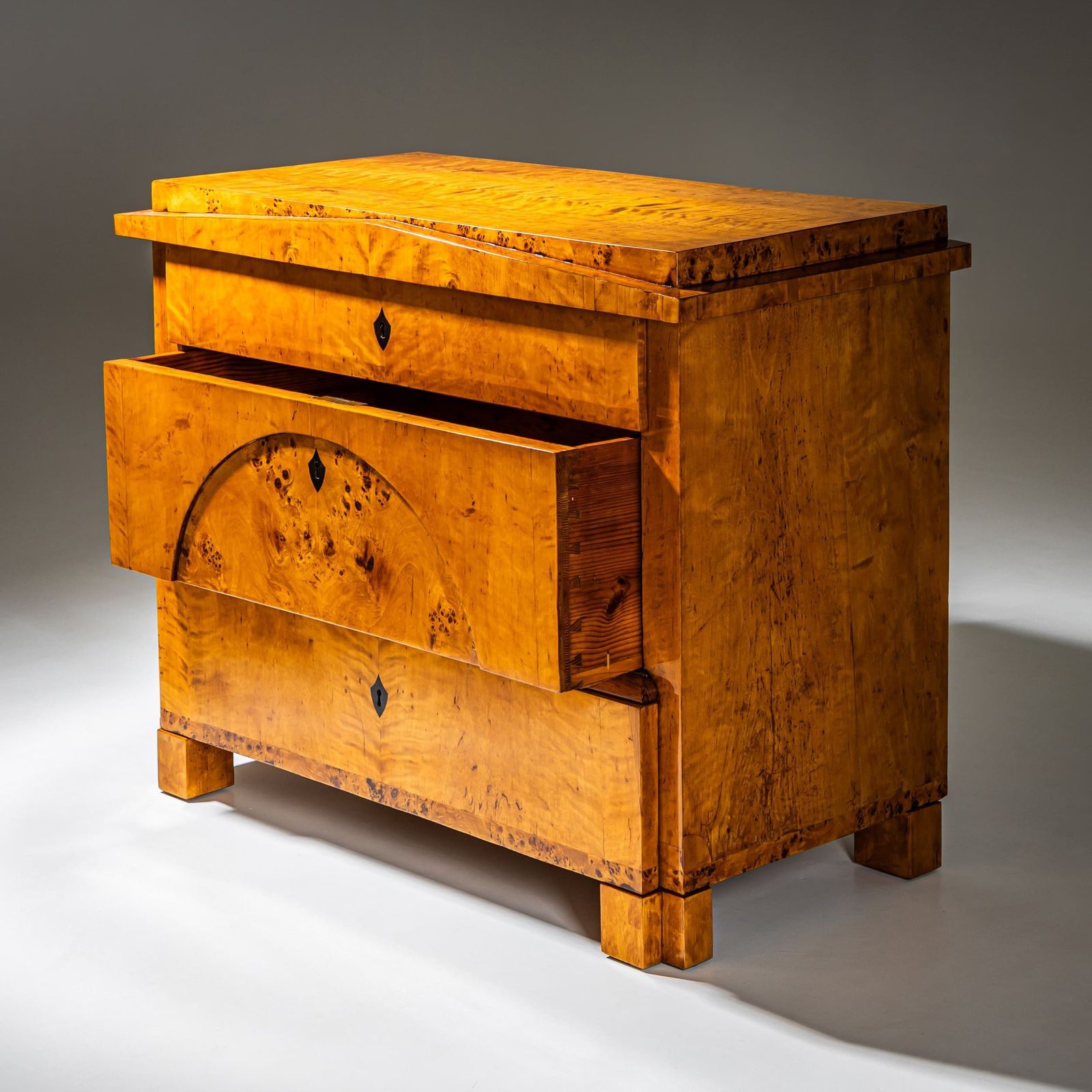 Biedermeier Chest Of Drawers In Birch, Northern Germany, Circa 1820 photo furniture