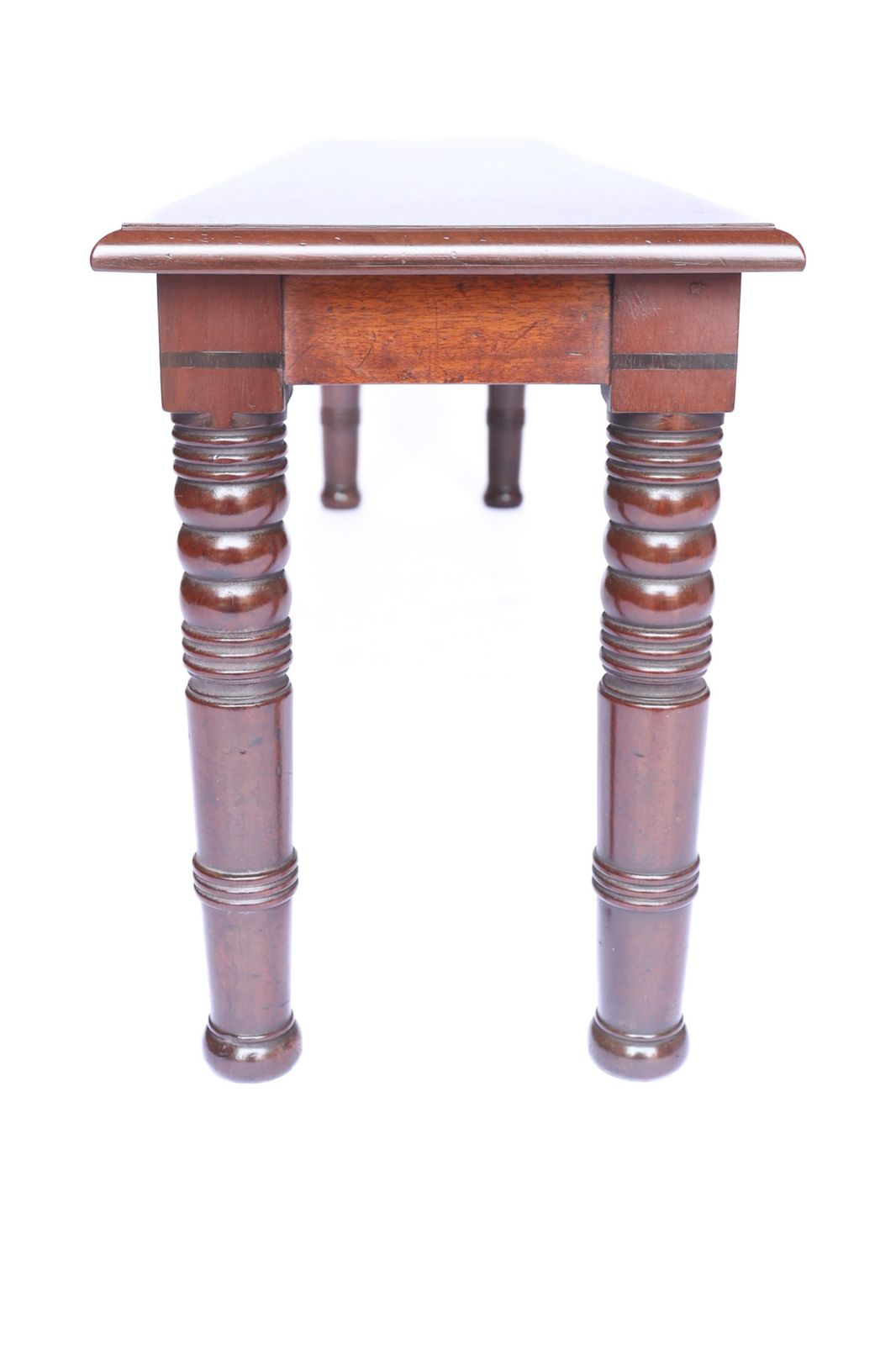 C19th Mahogany Hall Bench photo for sale