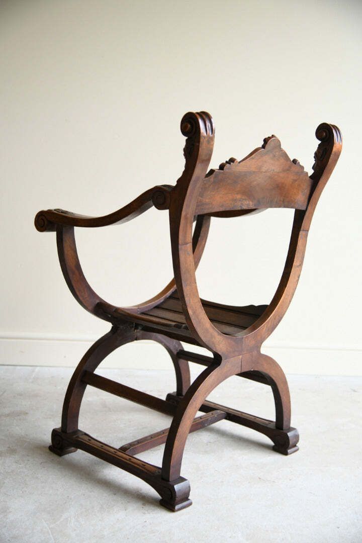 Savonarola Style Chair, Late 20th Century photo vinterior