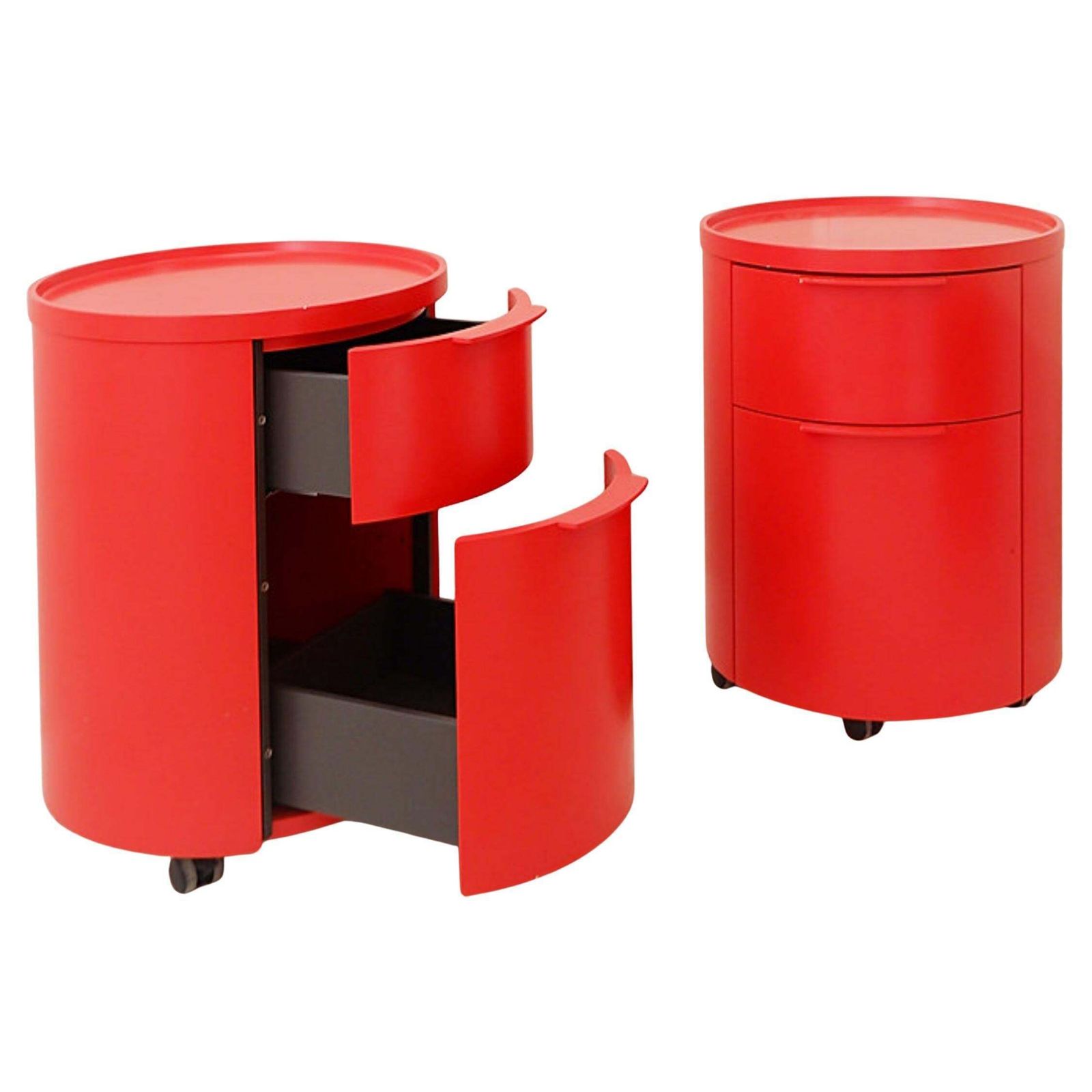 Pair Of Cylindrical Drawer Units Conga   Thomas Althaus For Schönbuch   21th