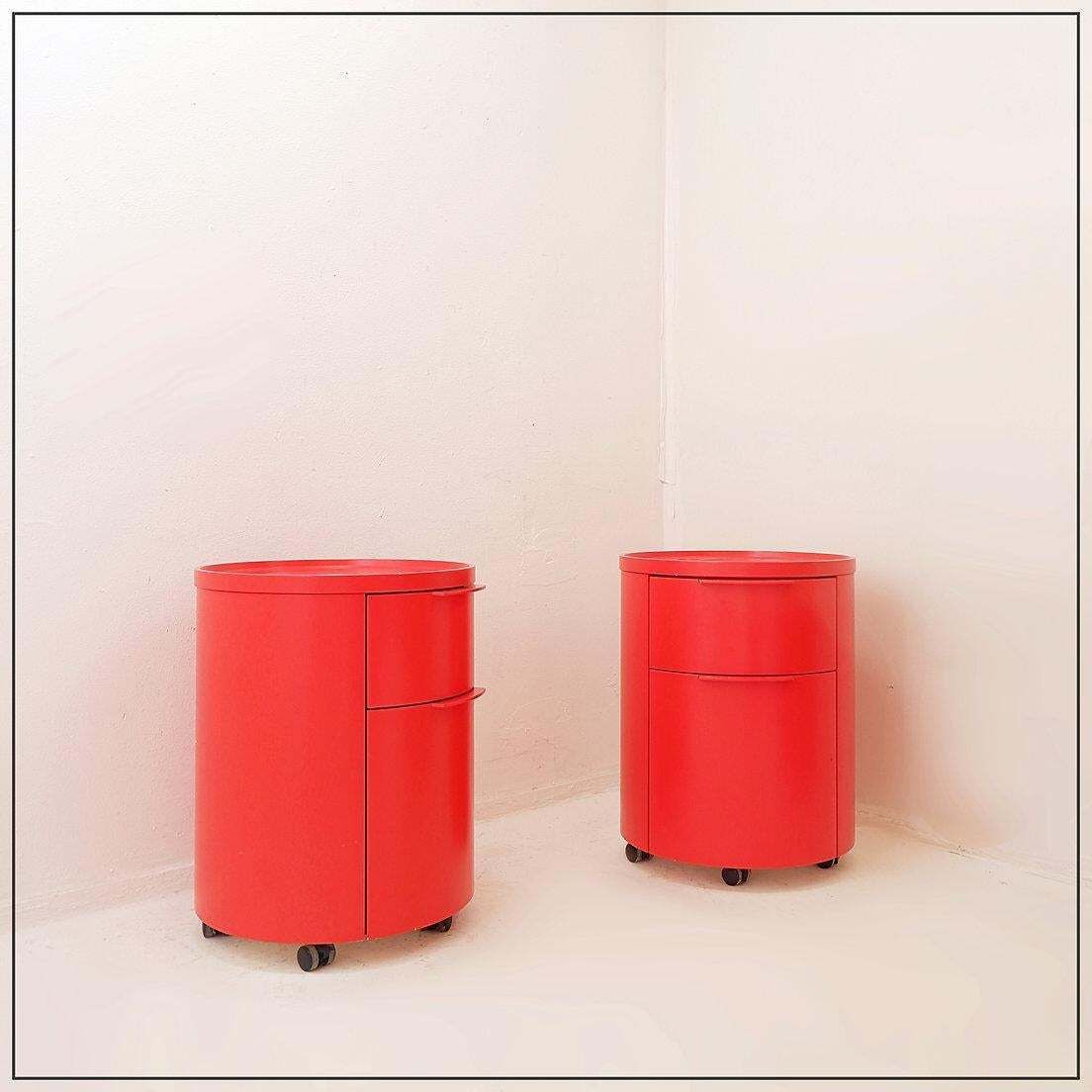 Pair Of Cylindrical Drawer Units Conga   Thomas Althaus For Schönbuch   21th photo furniture