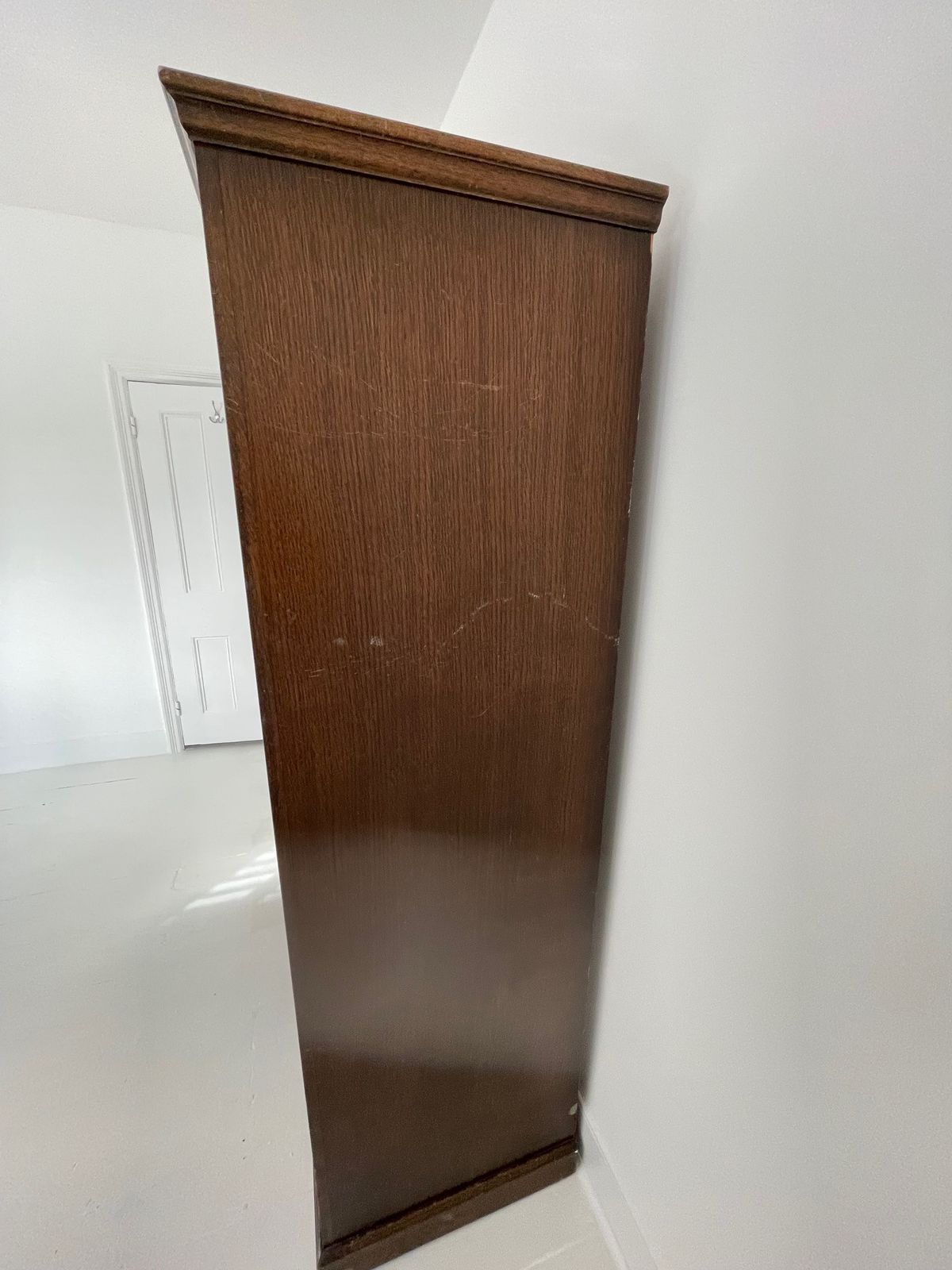 Antique Carved Oak Double Wardrobe | Early 20th Century (C.1920–1930) photo vintage