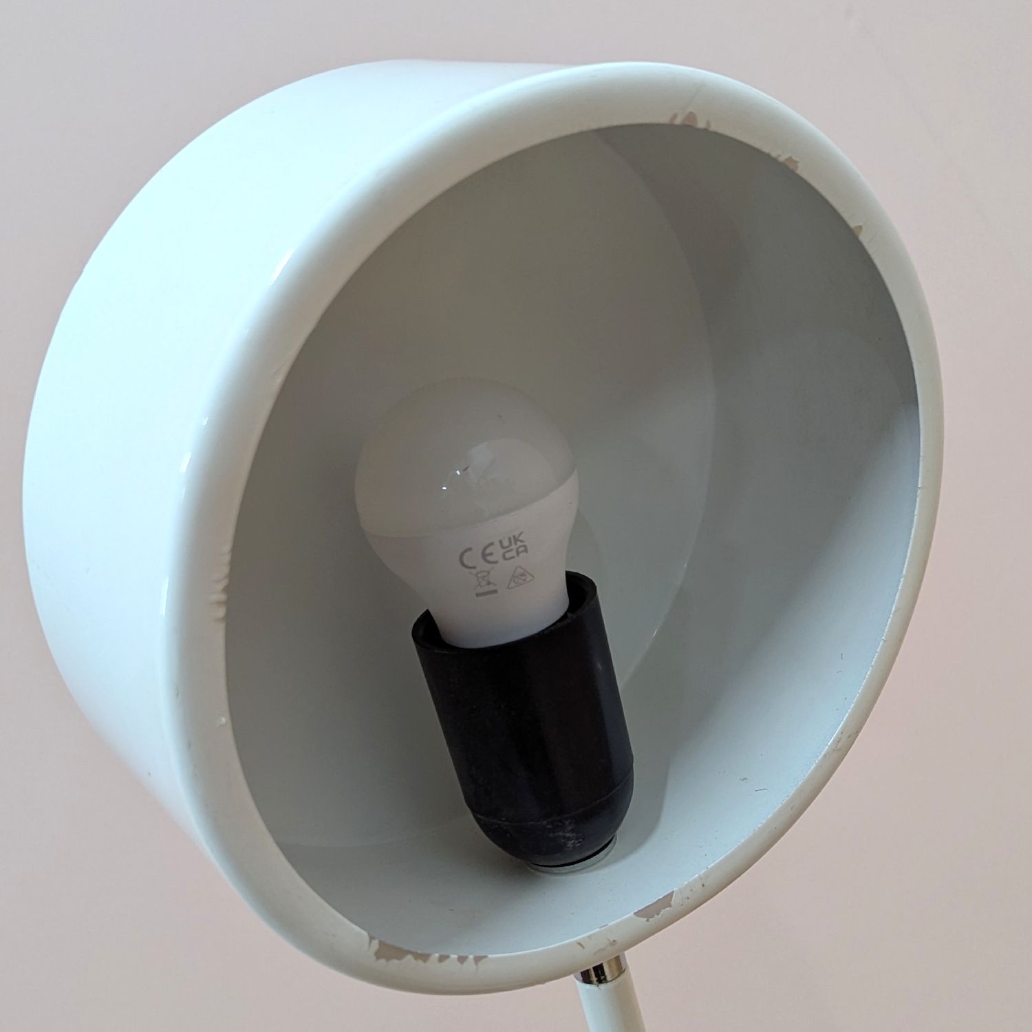 Original Mid Century 1970s White Floor Lamp By Hala Zeist – Fully Restored photo buy