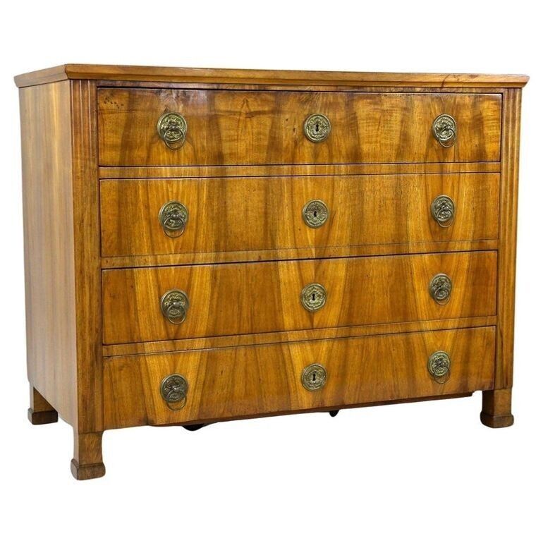 19th Century Biedermeier Chest Of Drawers/ Secretary Desk, Austria Ca. 1830