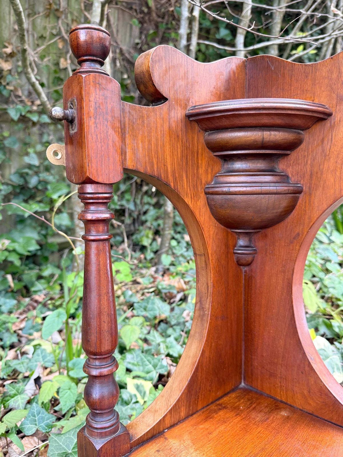 Edwardian Satinwood And Walnut Corner Shelf Antique Furniture Fragment, Architectural Shelf Unit photo vinterior