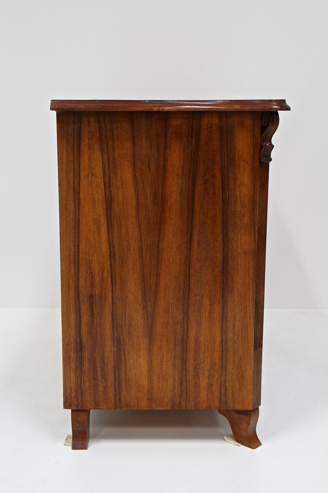 4400.0 19th Century Biedermeier Chest Of Drawers With Carvings, Nutwood   At Ca. 1860 photo