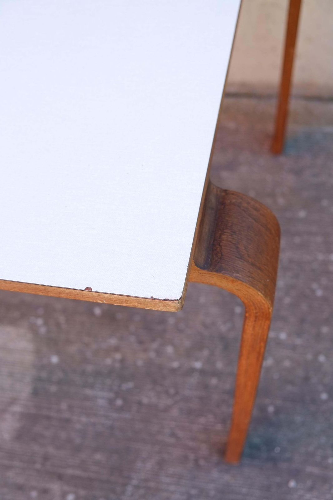 Mid Century Bentwood Plywood & Formica Desk By James Leonard For Esavian photo 663.0