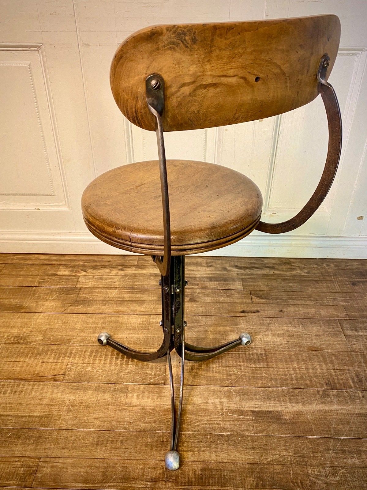 Vintage Antique Industrial Blade Chair By Rubery Owens. photo for sale