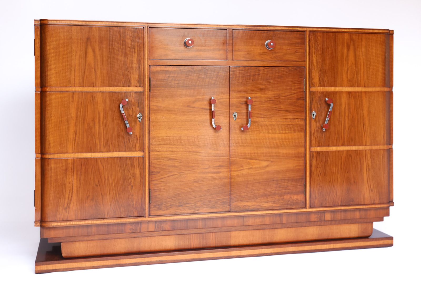Art Deco Walnut & Sycamore Sideboard