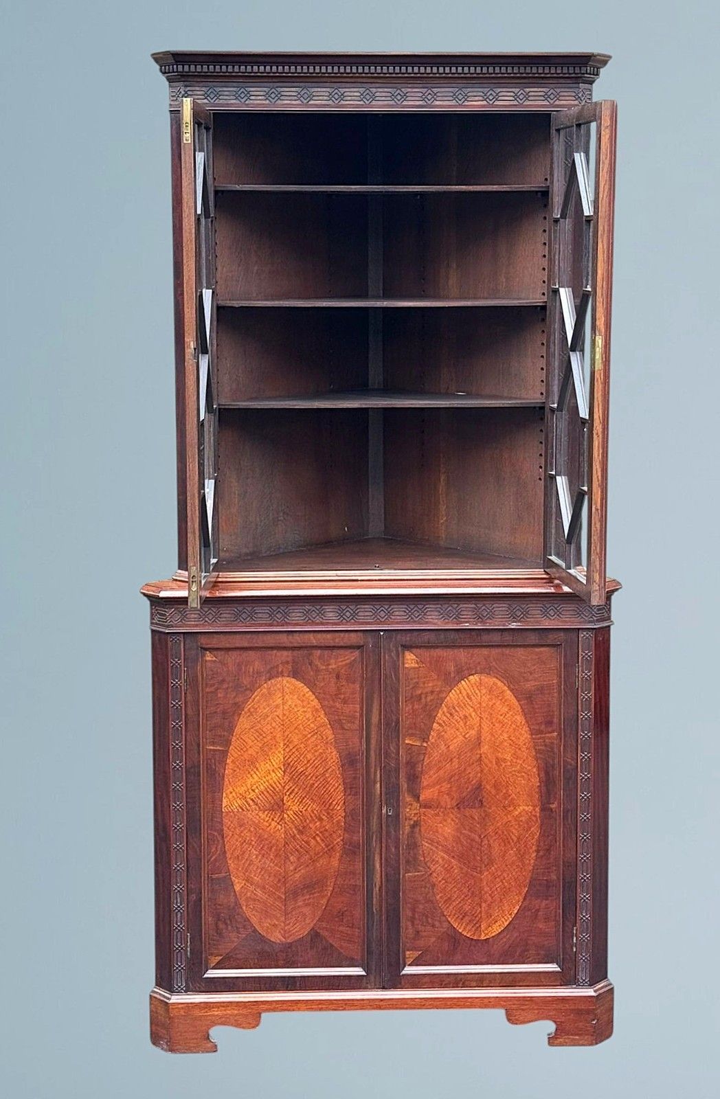 Edwardian Mahogany Corner Cabinet photo for sale